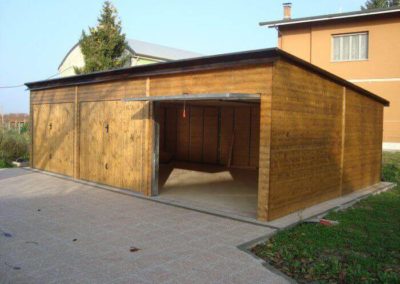Garage in legno modello EBOX 3 posti auto